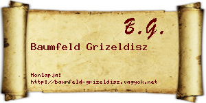 Baumfeld Grizeldisz névjegykártya